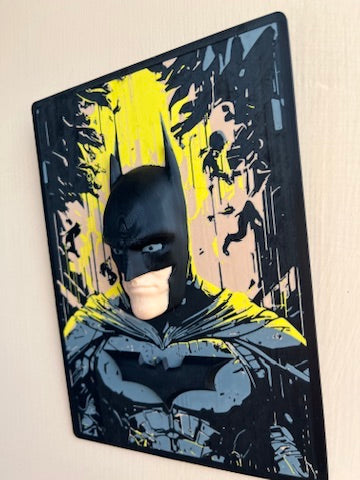 Batman-themed notebook with a stylized design on a beige background