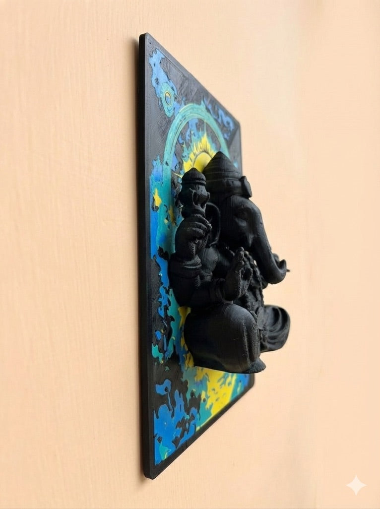 The Ultimate Protector: 3D Ganesh Relief Art