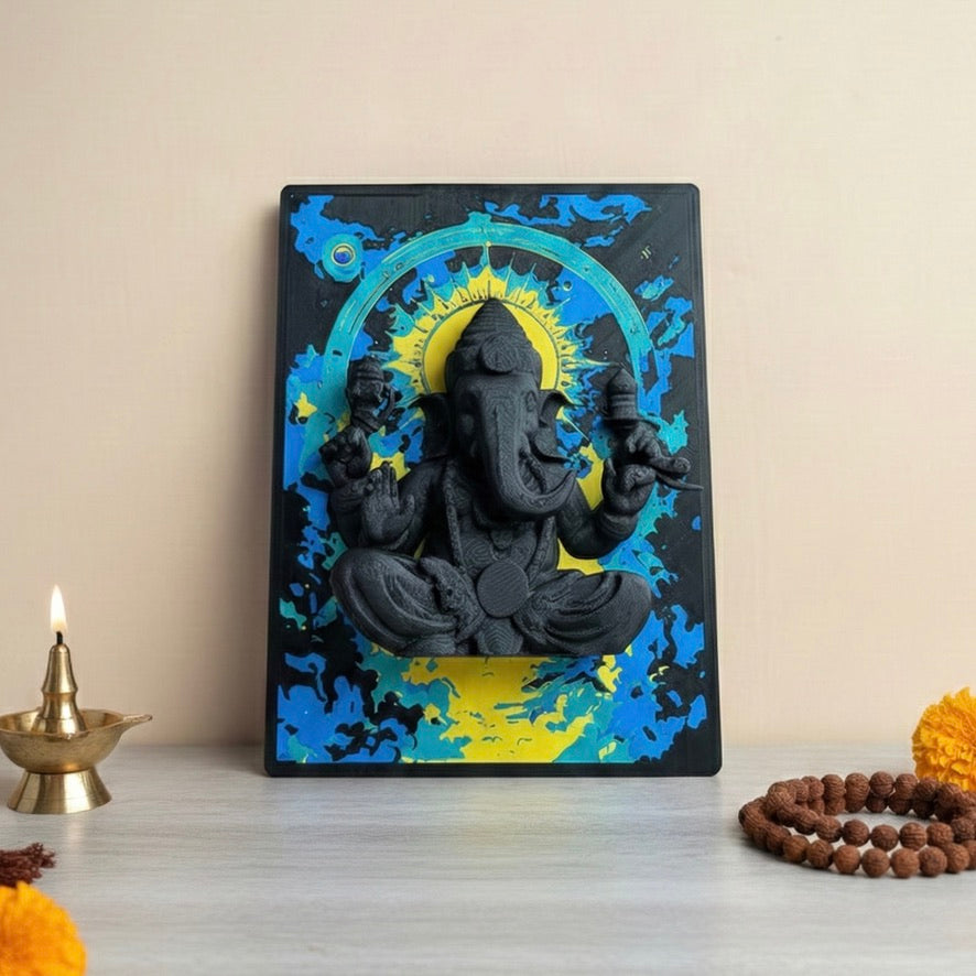 The Ultimate Protector: 3D Ganesh Relief Art