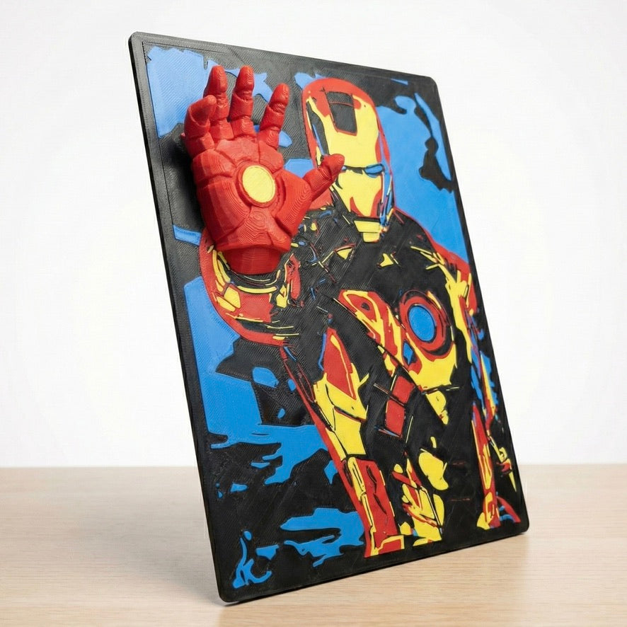 The Armored Enforcer: Iron Man 3D Repulsor Art