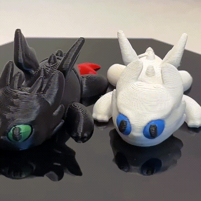 Night Fury - Light Fury Combo Keychains