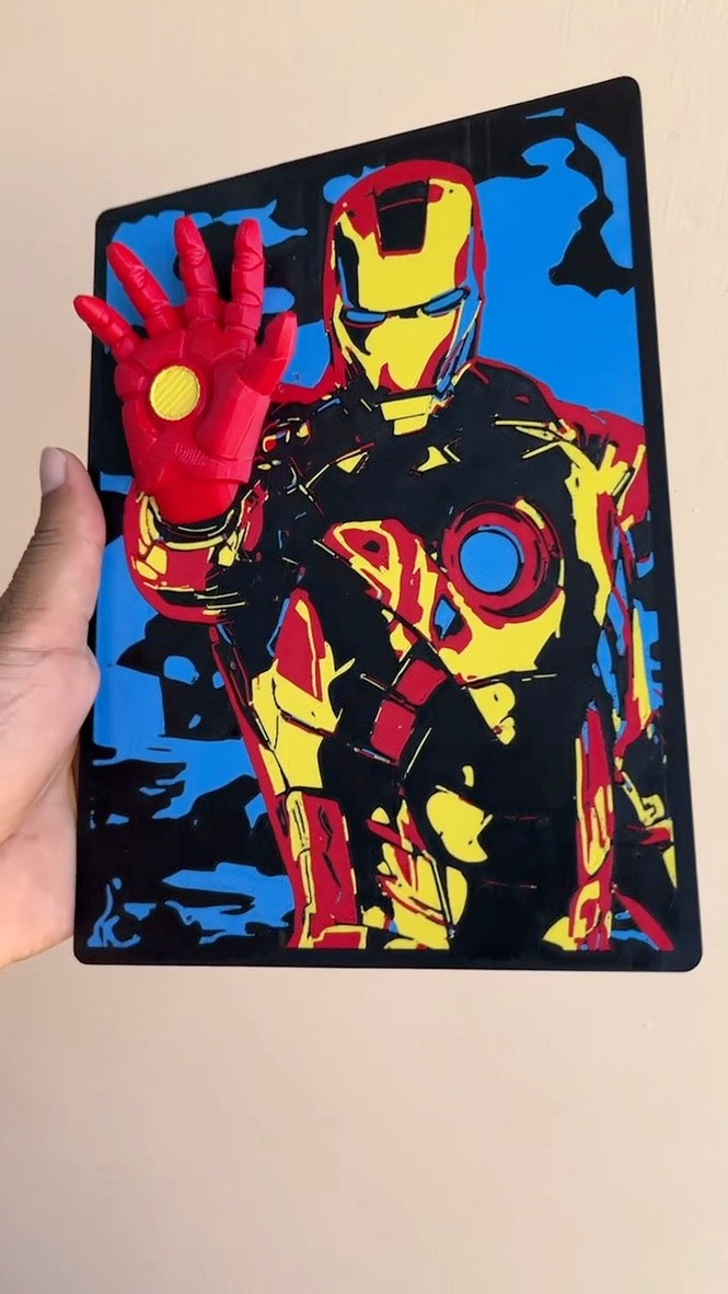 The Armored Enforcer: Iron Man 3D Repulsor Art