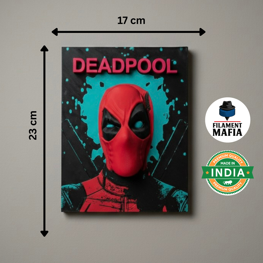 The Crimson Enforcer: Deadpool 3D Relief Wall Art