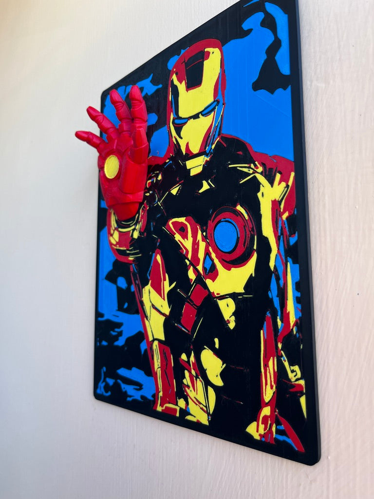 The Armored Enforcer: Iron Man 3D Repulsor Art