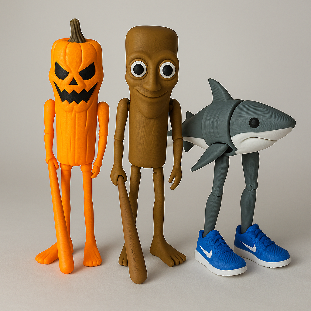 Italian Brainrot 3D Printed Collectible Figures – Viral Meme Art-Toys