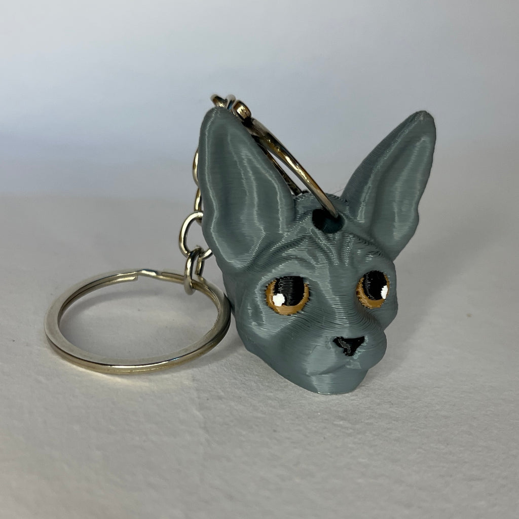 Cute 3D Cat Keychain Collection – Flexible & Realistic Cat Keychains (Furry, Sphynx, Pink Paw & Knitted Cat Variants)