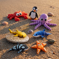 Ocean Collection (7 toys - Crab, Penguin, Octopus, Whale Shark, Starfish, Orca, Dolphin) 🌊
