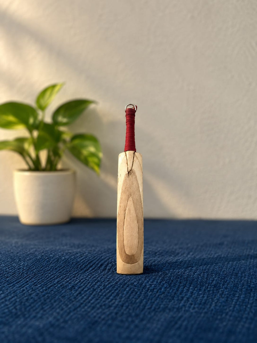Handmade wooden mini bat keychain