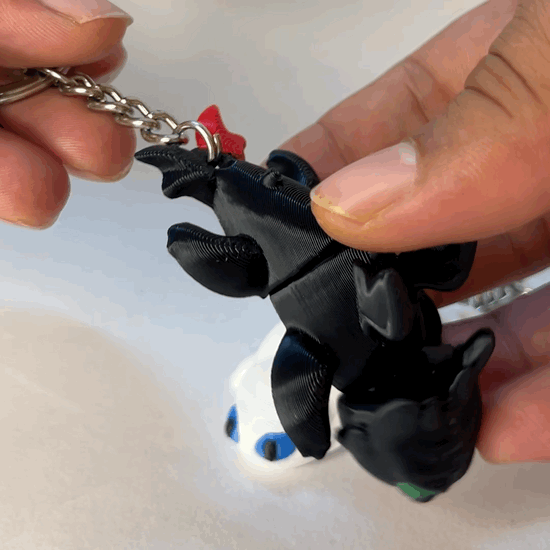 Night Fury - Light Fury Combo Keychains