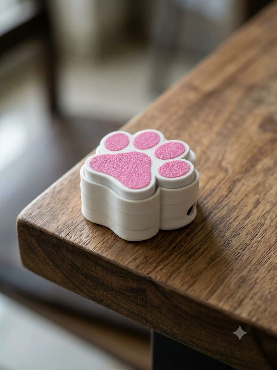 Pink Paw Clicker Fidget